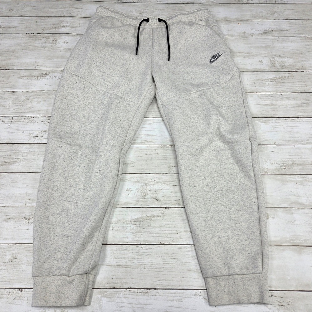 Nike Joggers Mens Large Grey Tech Fleece Tapered Sweatpants Oatmeal DD4706 100